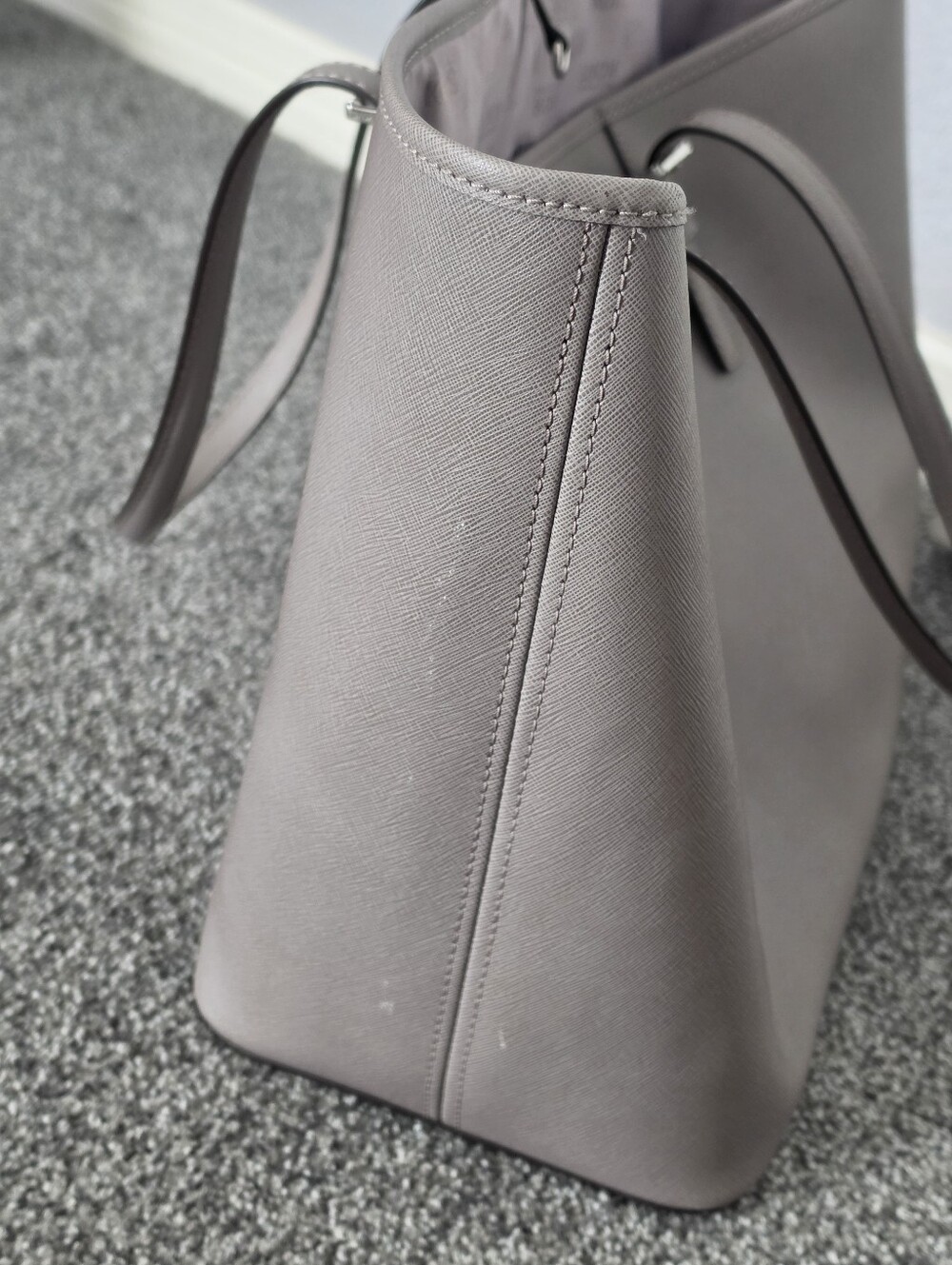 Michael Kors Gray Saffiano Leather Tote - Picture 7 of 8